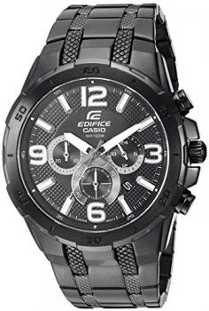 Casio Men&#39;s Edifice Stainless Steel Quartz Stainless-Steel-Plated Strap, Black, 27 Casual Watch (Model: EFR-538BK-1AVCF)