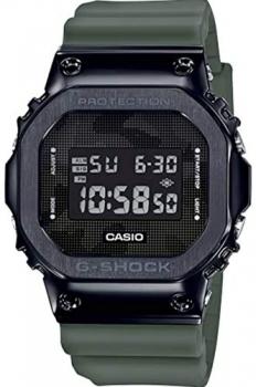 Men&#39;s Casio G-Shock Digital Black Ion-Plated Metal Bezel Camo Dial Watch GM5600B-1