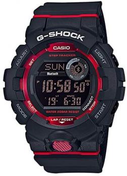 Casio G-Shock Men&#39;s GBD800-1 Bluetooth G-Squad Digital Watch, Black/Red (BLKRED/1), One Size