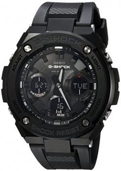 Casio Men&#39;s G Shock Stainless Steel Quartz Watch with Resin Strap, Black, 27 (Model: GST-S100G-1BDR)