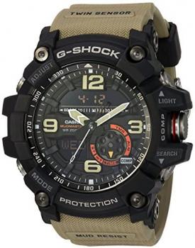 CASIO G Shock Quartz Watch with Resin Strap, Beige, 30 (Model: GG1000-1A5)