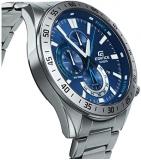 Casio Men's Edifice Quartz Watch with Stainless Steel Strap, Silver, 23 (Model: EFV-620D-2AVUEF)