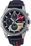 Casio Men&#39;s Honda Racing Stainless Steel Quartz Watch with Leather Strap, Black, 21 (Model: EQW-A2000HR-1AER)