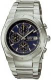 Casio Men&#39;s Edifice EF511D-2A Stainless-Steel Chronograph Watch with Blue Dial