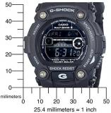 Casio Mens G-Shock G-Rescue Solar Atomic Black Resin Strap Watch GW7900B-1