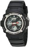 Casio Men's AW590-1AVCF G-Shock Black and Silver-Tone Analog Digital Watch