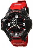 Casio G-Shock Aviation Black Dial Red Resin Quartz Men&#39;s Watch GA1000-4B