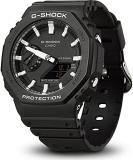 Casio Men G-Shock Quartz Watch with Plastic Strap, Black, 23 (Model: GA-2100-1AER)
