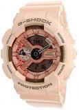 Casio G-Shock Gold and Pink Dial Pink Resin Quartz Ladies Watch GMAS110MP-4A1