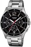 Casio Men's Quartz Watch with Stainless Steel Strap, Silver, 22 (Model: MTP-...