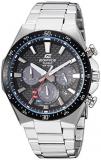 Casio Men's Edifice Stainless Steel Quartz Watch with Stainless-Steel Strap, Silver, 20 (Model: EQS-800CDB-1AVCF)