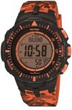 Casio Men&#39;s PRG-300CM-4CR Pro Trek Triple Sensor Tough Solar Digital Display Quartz Orange Watch