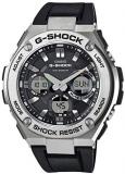 Casio Men&#39;s G Shock Stainless Steel Quartz Watch with Resin Strap, Black, 26.8 (Model: GST-S110-1ACR)