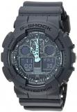 Casio Men&#39;s G-Shock Analog-Digital Watch GA-100C-8ACR, Grey/Neon Blue