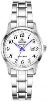 Orient Automatic Watch for Women, Japanese Wrist Watch Classic White Dial Blue Hands Dress Watch Stainless Steal Gift for her FNR1Q00AW0