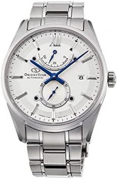 Orient Star Men Classic Automatic White Dial Sapphire Glass Watch RE-HK0001S, Silver
