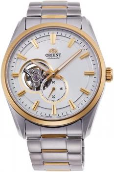 Orient RN-AR0006S Men's Automatic Watch, Orient Watch, Mechanical, Made in Japan, Automatic, Open Heart, Silver, White, Watch Orient, Mechanical