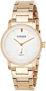 Citizen Quartz White Dial Rose Gold-Tone Ladies Watch EQ9063-55A
