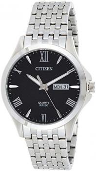 Citizen Quartz Black Dial Stainless Steel Men's Watch BF2020-51E