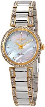Citizen Silhouette Crystal Mother of Pearl Dial Ladies Watch EM0844-58D