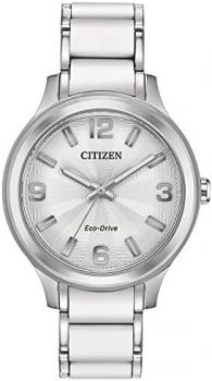 Citizen Eco-Drive Casual Quartz Womens Watch, Stainless Steel, Silver-Tone (Model: FE7070-52A)