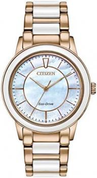 Citizen Eco-Drive Chandler Quartz Womens Watch, Stainless Steel, Casual, Rose Gold-Tone (Model: EM0743-55D)