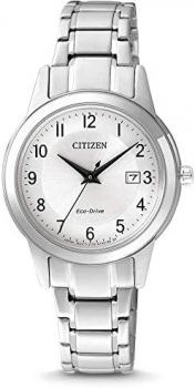 Citizen Womens Analogue Quartz Watch with Stainless Steel Strap FE1081-59B, White/Silver, One Size, Bracelet