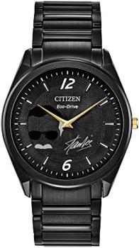 Citizen Eco-Drive Marvel Quartz Men's Watch, Stainless Steel, Stan Lee , Black (Model: AR3077-56W)