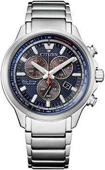 Citizen Men's Eco-Drive Weekender Chronograph Watch in Super Titanium, Blue Dial (Model: AT2471-58L)