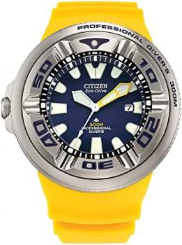 Citizen Men's Promaster Dive Eco-Drive Watch, 3-Hand Date, Polyurethane Strap, ISO Certified, Anti-Reflective Curved Crystal, Screw-Back Case and Crown