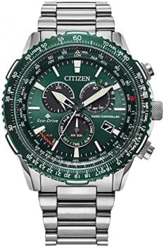 Citizen Men's Promaster Air Eco-Drive Pilot Chronograph Watch, Atomic Timekeeping Technology, 12/24 Hour Time, Power Reserve Indicator, Luminous Hands and Markers, Sapphire Crystal