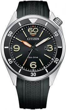 Citizen Men's Sport Casual 3-Hand Eco Drive Watch, 100 Meters Water Resistant, Luminous Hands and Markers