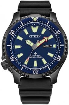 Citizen Men's Promaster Sea Automatic Polyurethane Strap Watch, 3- Hand Date and Date, Rotating Bezel, Anti-reflective Sapphire Crystal, Luminous Hands and Markers