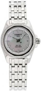 Tissot Women's T22.1.181.21 PRC100 Diamond Bezel White Dial Watch
