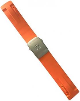 Tissot Men's T-Race 21mm Orange Rubber Band Strap w/Buckle for T048417A