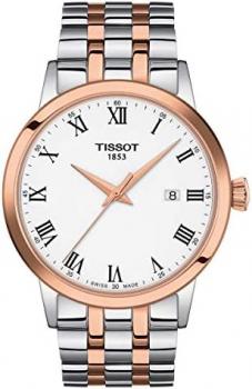 Tissot mens Classic Dream Stainless Steel Dress Watch Rose Gold T1294102201300