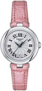 Tissot Womens Bellissima Small Lady 316L Stainless Steel case Quartz Watch, Pink, Leather, 4 (T1260101601301)