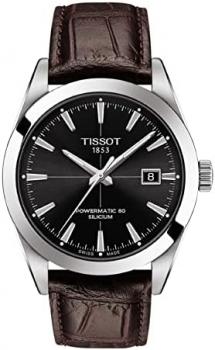 Tissot mens Gentleman Auto Stainless Steel Dress Watch Brown T1274071605101