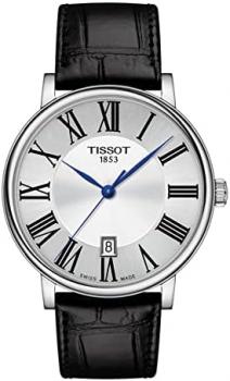 Tissot unisex-adult Carson Stainless Steel Dress Watch Black T1224101603300