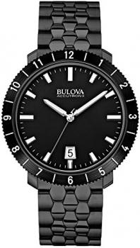 Bulova 98B218 Mens BA11 Black Steel Bracelet Watch