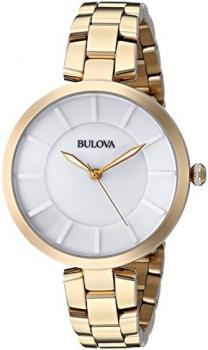 Bulova Women's 97L142 Analog Display Japanese Quartz Yellow Watch