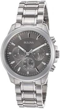 Bulova Men's 96A180 Analog Display Japanese Quartz Silver Watch