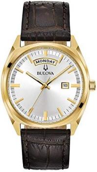 Bulova Mens Analogue Classic Quartz Watch with Leather Strap 97C106