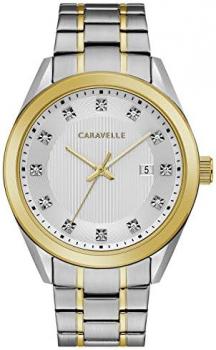 Caravelle by Bulova Dress Quartz Mens Watch, Stainless Steel , Two-Tone (Model: 45B154)