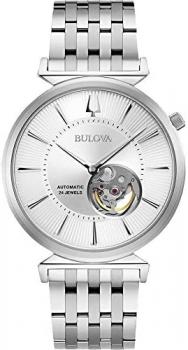 Bulova Men's Regatta Automatic Watch with Stainless Steel Strap, Silver, 19 (Model: 96A235)