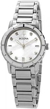 Bulova Quartz Diamond Mother of Pearl Dial Ladies Watch 96P194