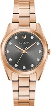 Bulova Men's Surveyor Quartz Watch with Stainless Steel Strap, Rose Gold, 15 (Model: 97P156)