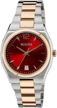 Bulova Women's 98M119 Diamond Gallery Analog Display Japanese Quartz Two Tone Watch
