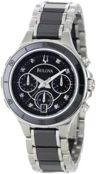 Bulova Women's 98P126 Substantial Ceramic and Stainless-Steel Construction Watch