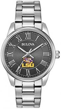 Bulova Men's LSU Tigers Louisiana State Watch Stainless Steel Black
